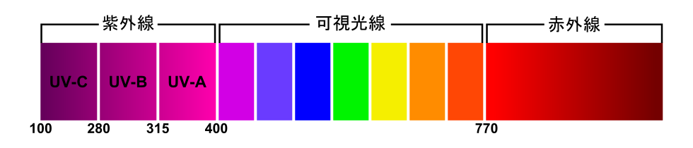 紫外線（UV）の種類